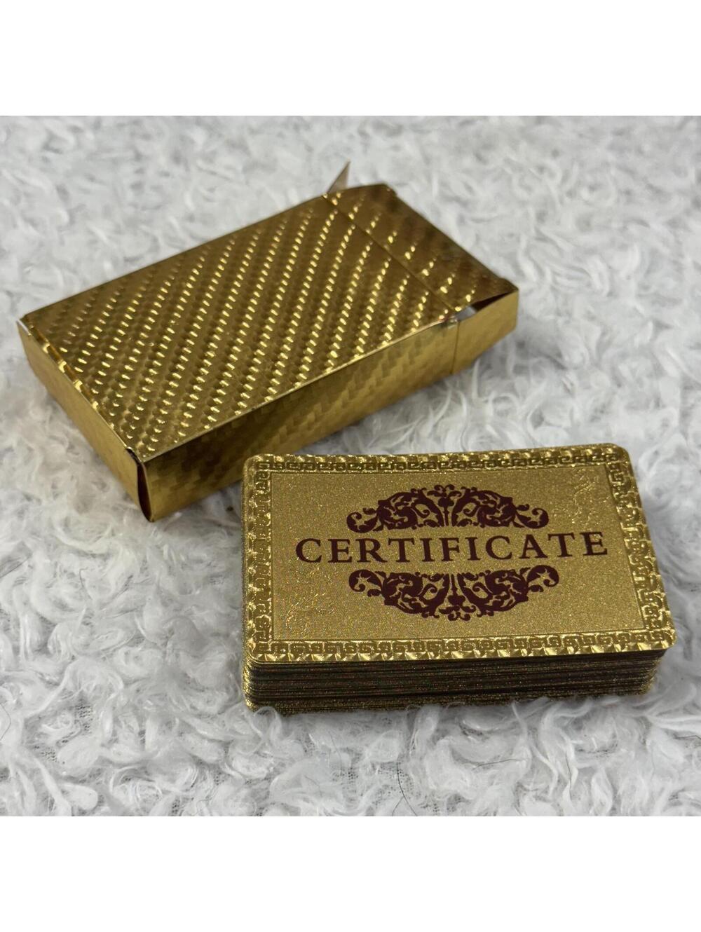 Gold Foil luxury-style deck of Playing Cards & box #TM225